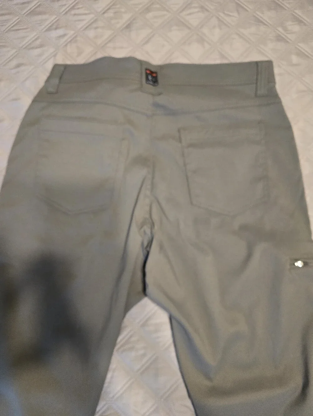 New Mens Wrangler All Terrain Gear Cliffside Utility Pants- Gray- 36x32